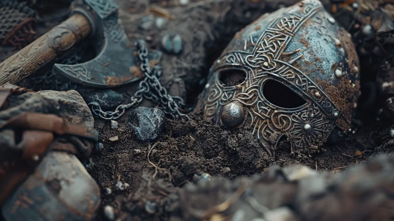 Archäologische Ausgrabungsstätte mit antiken Überresten und Entdeckungen.